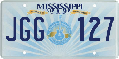 MS license plate JGG127