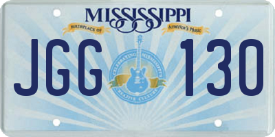 MS license plate JGG130