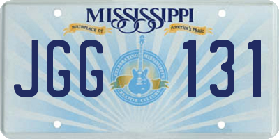 MS license plate JGG131