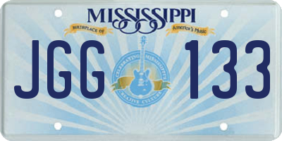 MS license plate JGG133