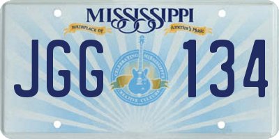 MS license plate JGG134