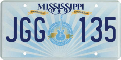 MS license plate JGG135