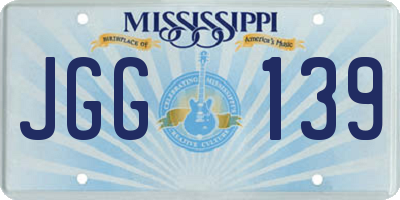 MS license plate JGG139