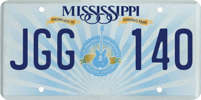 MS license plate JGG140