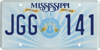 MS license plate JGG141