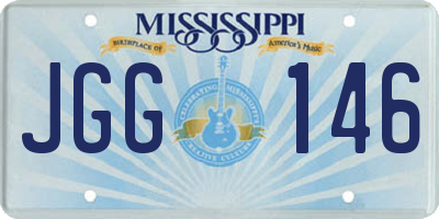 MS license plate JGG146