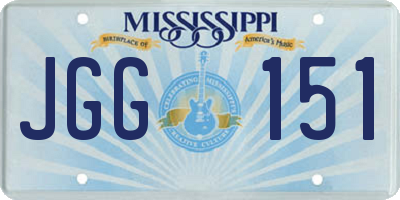 MS license plate JGG151