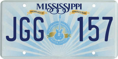 MS license plate JGG157