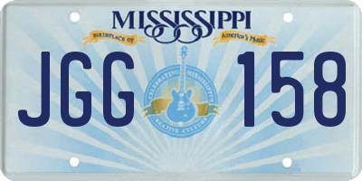 MS license plate JGG158