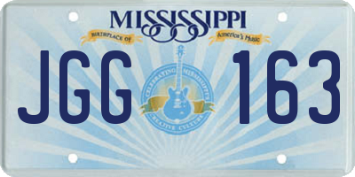 MS license plate JGG163