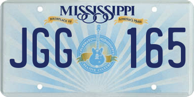MS license plate JGG165