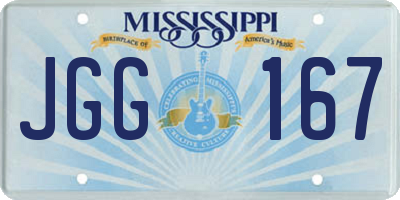 MS license plate JGG167