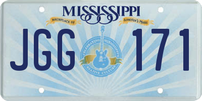 MS license plate JGG171