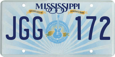 MS license plate JGG172