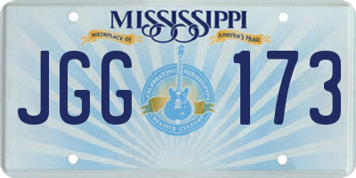 MS license plate JGG173