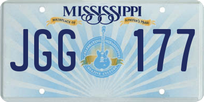 MS license plate JGG177