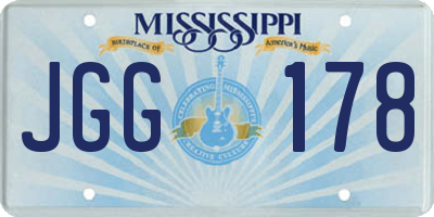 MS license plate JGG178