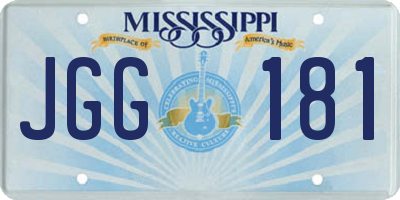 MS license plate JGG181