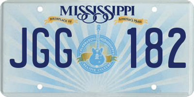 MS license plate JGG182