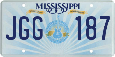 MS license plate JGG187