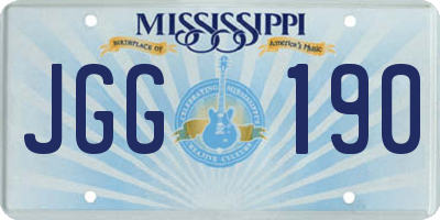 MS license plate JGG190