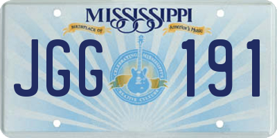 MS license plate JGG191