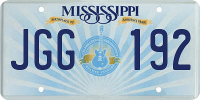 MS license plate JGG192