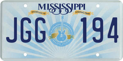 MS license plate JGG194