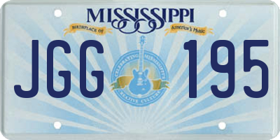 MS license plate JGG195