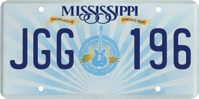 MS license plate JGG196