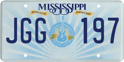 MS license plate JGG197