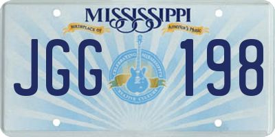 MS license plate JGG198
