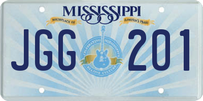 MS license plate JGG201