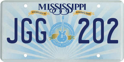 MS license plate JGG202