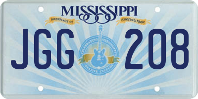 MS license plate JGG208