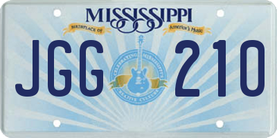 MS license plate JGG210