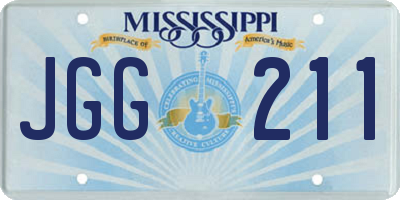 MS license plate JGG211