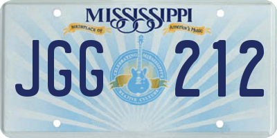 MS license plate JGG212