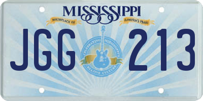 MS license plate JGG213