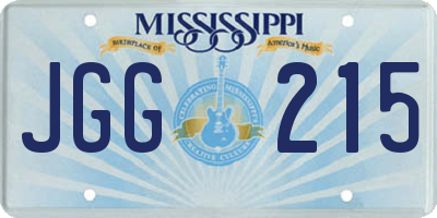 MS license plate JGG215