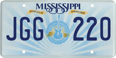 MS license plate JGG220
