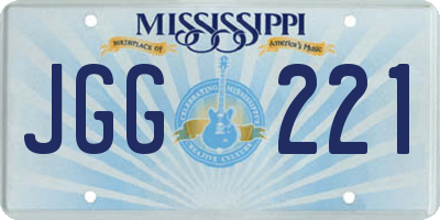 MS license plate JGG221
