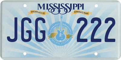 MS license plate JGG222
