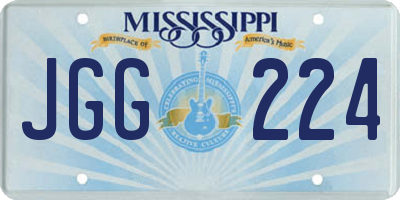 MS license plate JGG224