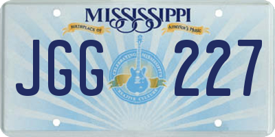 MS license plate JGG227