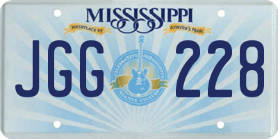 MS license plate JGG228
