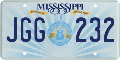 MS license plate JGG232
