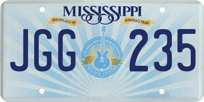 MS license plate JGG235