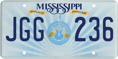 MS license plate JGG236