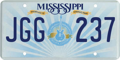 MS license plate JGG237